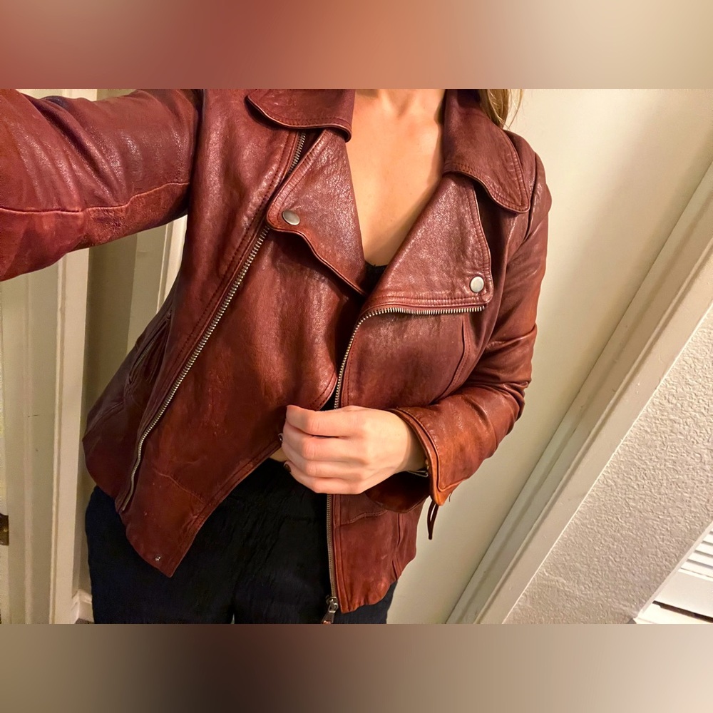 June leather moto jacket
